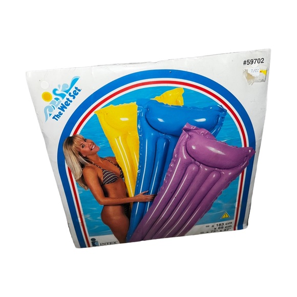 Vintage 1999 Intex The Wet Set Inflatable Pool Air Mat Float 72” x 27" BRAND NEW - Picture 5 of 9